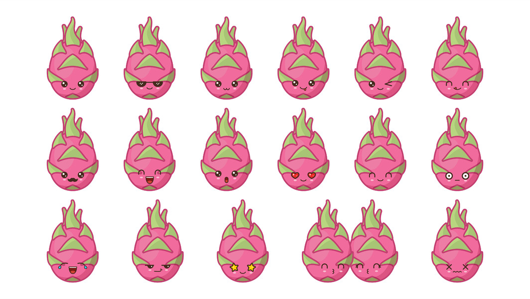火龙果小表情emoji图片