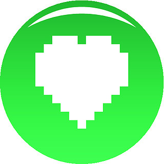 任何设计绿色的像素心矢量图标的简单说明像素心图标矢量绿色