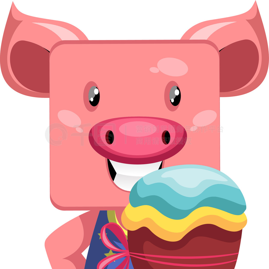 生日蛋糕动画猪厨师 向量例证. 插画 包括有 敌意, 愉快, 庆祝, 五颜六色, 主厨, 巧克力, 对象 - 236886788