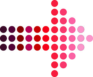 用于您的网站设计,徽标,应用程序,ui 的红点箭头图标半色调效果矢量
