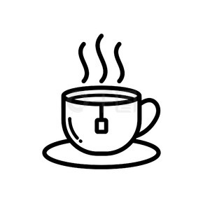 一杯茶-一杯咖啡图标矢量设计模板