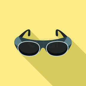 焊接眼镜图标。用于网页设计的焊接眼镜矢量图标的平面插图。焊接眼镜图标，平面样式