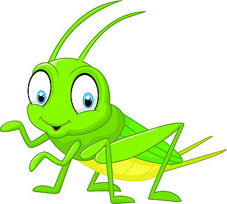 蟋蟀插图3362444手绘绿色蟋蟀虫子可商用元素7444蟋蟀卡通蟋蟀可爱