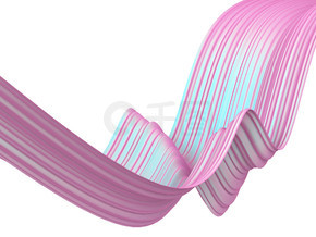 抽象的彩色丝带形状。在白色背景上隔离的 3d 插图
