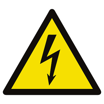 危险电气危险三角形矢量黑色和黄色标志