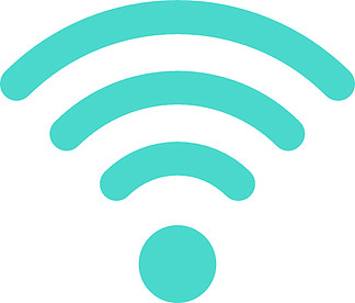 蓝色 wifi 标<i>志</i>图标。用于网页设计的蓝色 wifi 标<i>志</i>矢量图标的平面插图。蓝色 wifi 标<i>志</i>图标，平面样式