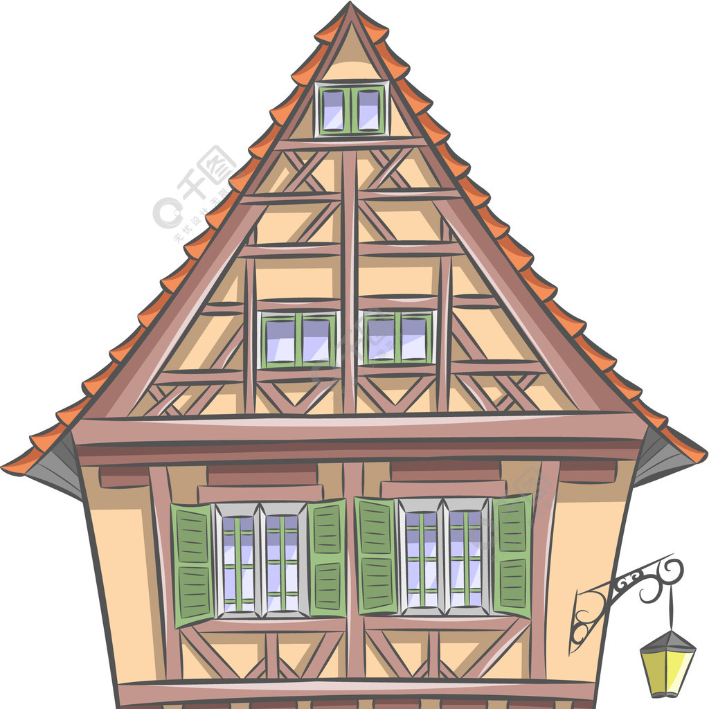 房屋结构图卡通图片