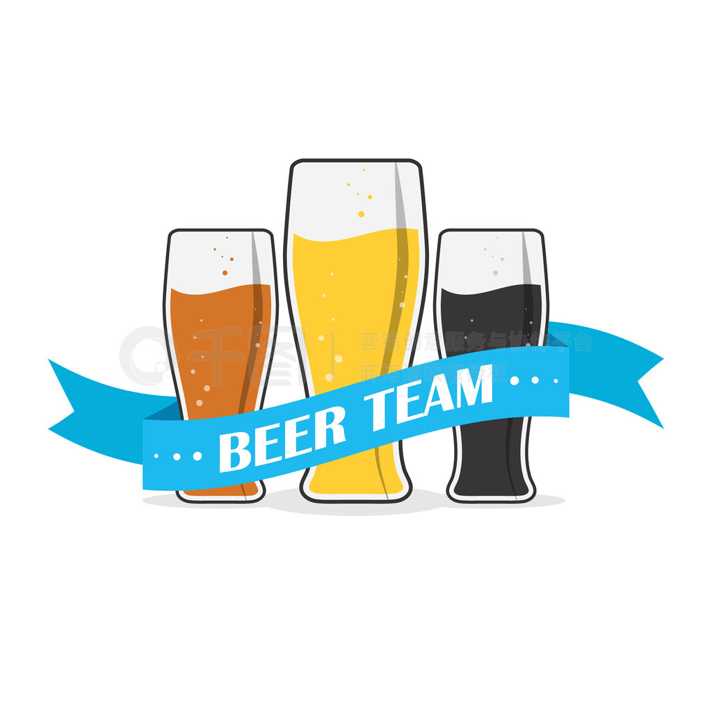 ˿ơƱ BEER TEAM ֽ־ֽơڰɫϵɫʸͼ