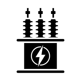 100电力变压器图标黑色模板设计矢量图电力变压器图标