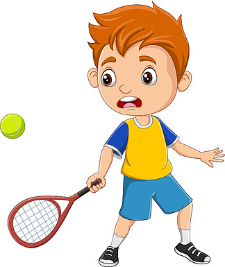 【打网球的小男孩】图片免费下载