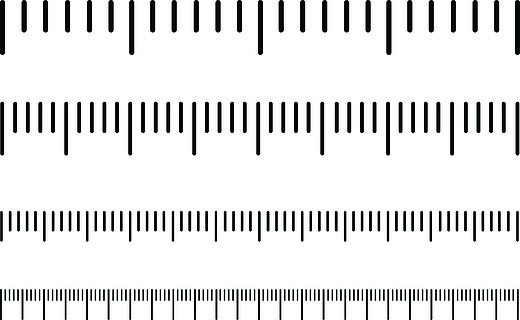 不同单位的规模标尺符号的标记平面样式