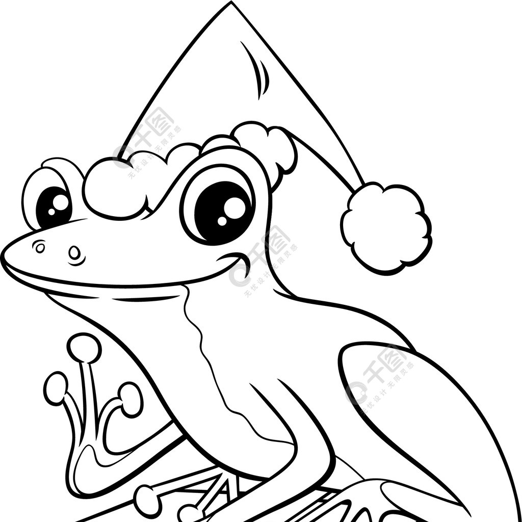 南美角蛙简笔画图片