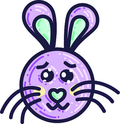 【紫色兔子卡通】图片免费下载
