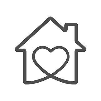 房子爱心logo图片