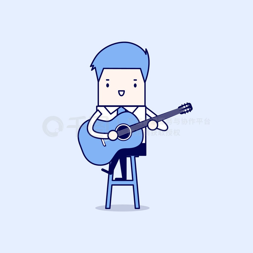 卡通人物弹吉他的小男孩设计图__卡通设计_广告设计_设计图库_昵图网nipic.com