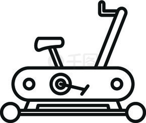 锻炼运动自行车图标。大纲锻炼运动自行车矢量图标，用于在白色背景上隔离的网页设计。锻炼运动自行车图标，轮廓样式