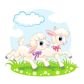 两只羊头像图片