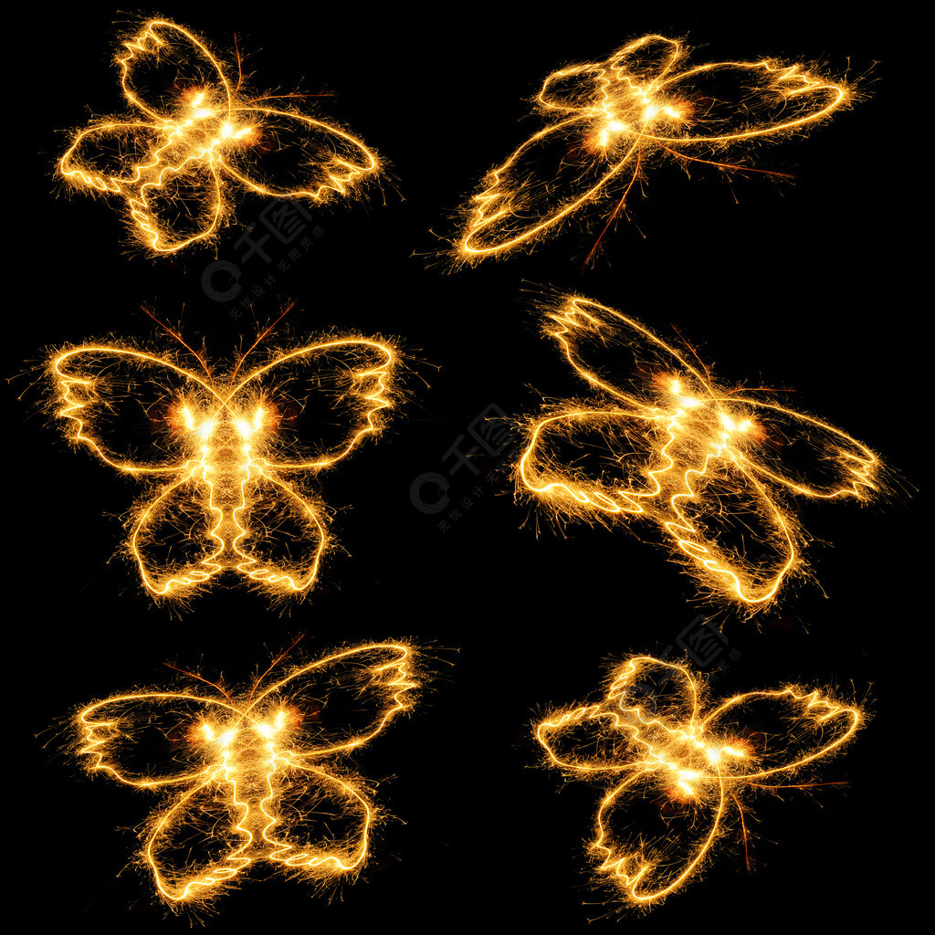 来自孟加拉火的蝴蝶抽象动物火花的图像