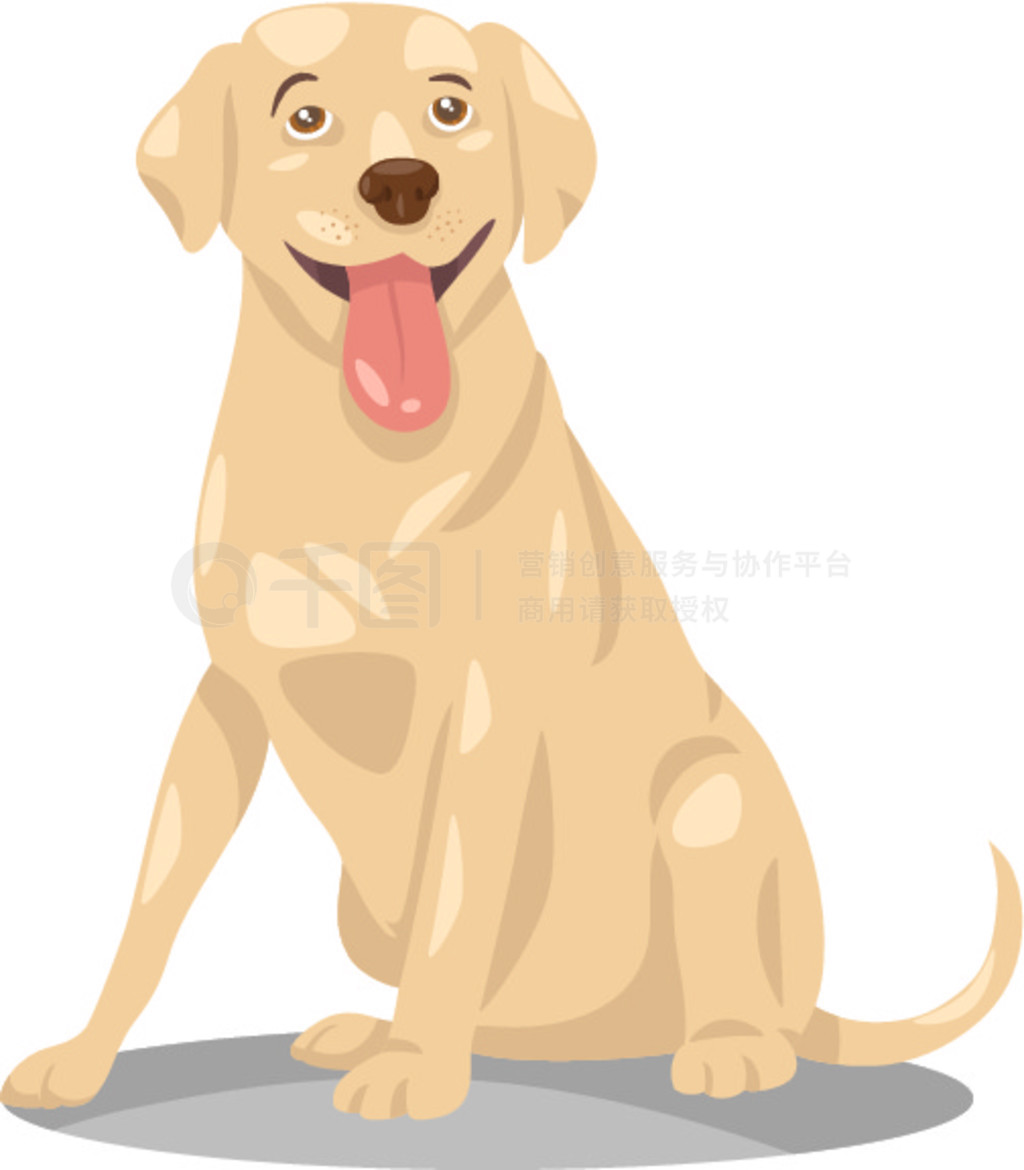 小猎犬的卡通人物插画图片素材_ID:427676835-Veer图库