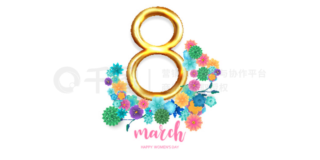 3  8 աĸ׽ڿ֡ with Flower holiday background - ʸͼ