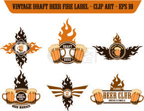 啤酒主题矢量图形艺术设计插图。啤酒主题