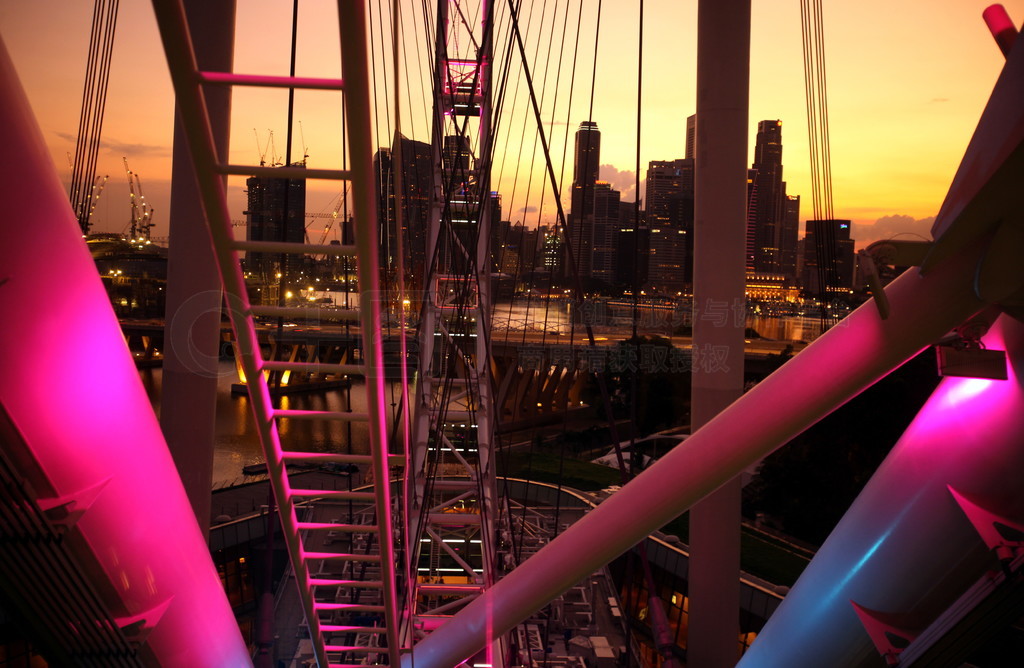 Ħֵλڶ¼е¼ºӺͱ Bank quater.. ASIA SINGAPORE CITY DOWN TOWN CITYSCAPE FERRIS WHEEL