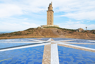古罗马纪念碑 — 西班牙加利西亚拉科鲁尼亚岛大<i>力</i>神灯塔