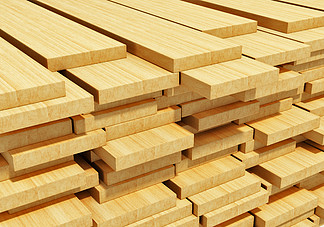 木制品、木材制品和木制品行业概念：木木板堆的宏观视图