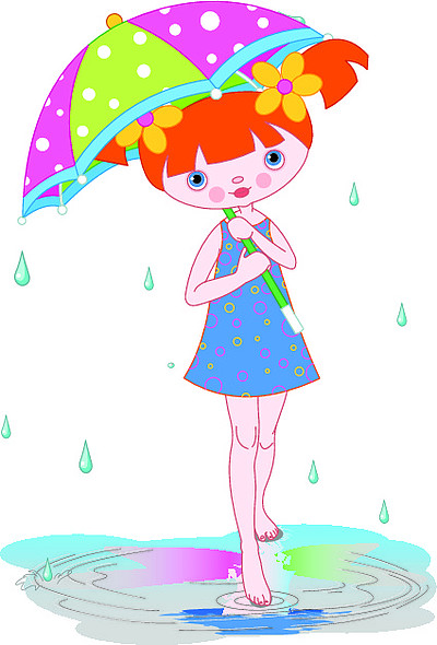 雨伞拟人漫画图片