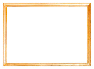 简单的窄木相框，在白<i>色</i><i>背</i><i>景</i>上隔开空白空间