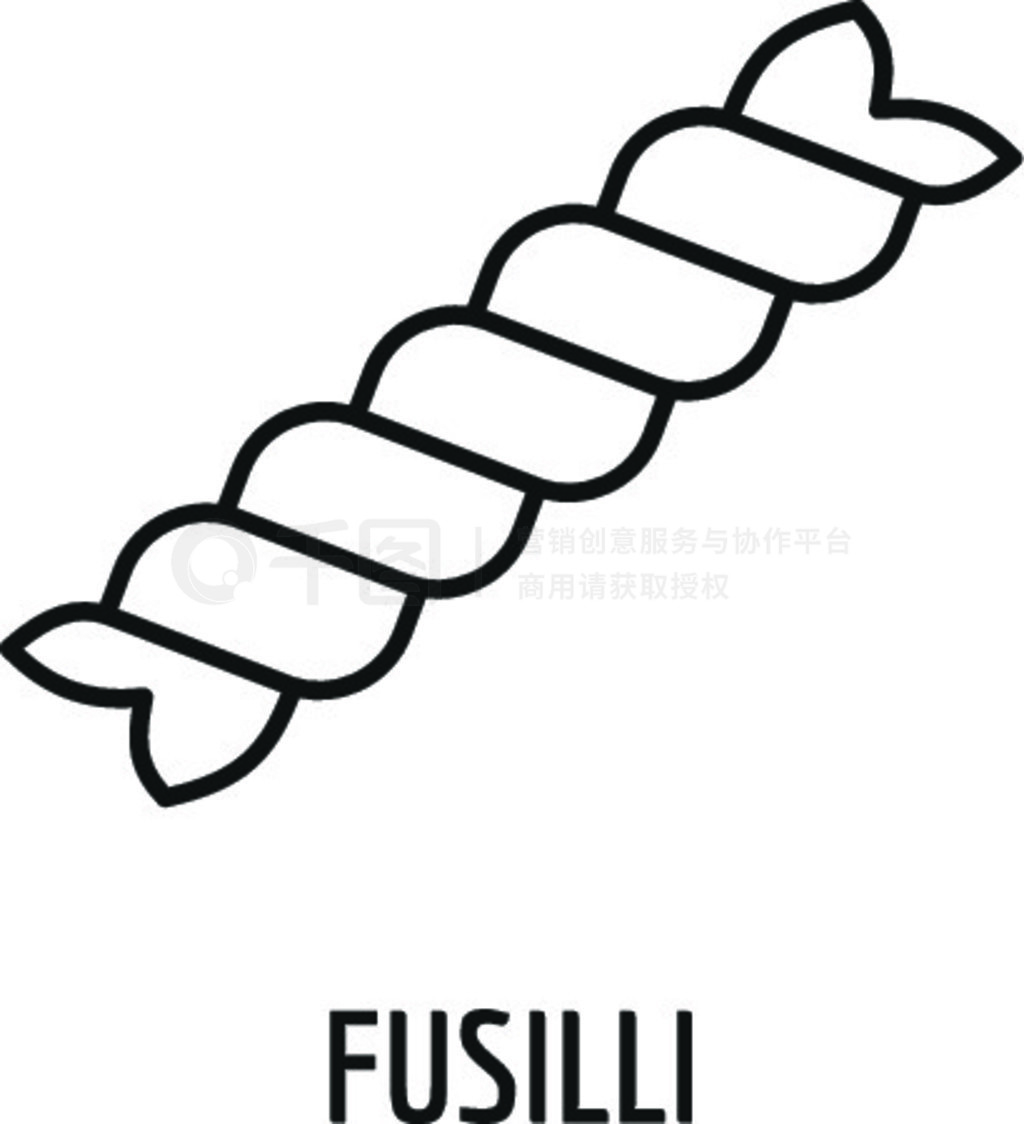 Fusilli ͼꡣ fusilli ʳʸͼ꣬ڰɫϸҳơ Fusilli ʳͼ꣬ʽ