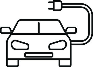 5電動汽車插頭圖標在白色背景網絡設計的電車插座傳染媒介象的簡單的