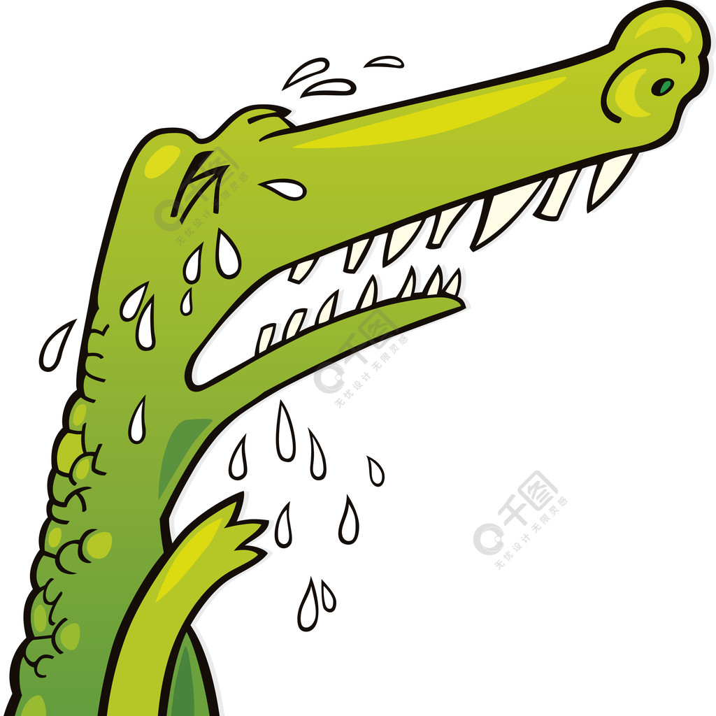 搞笑鳄鱼哭的插图