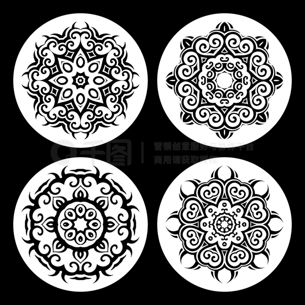 Mandala.Vintage ģʽ.?ݱ޼ɫϵԲװƷ帴ͼϵС