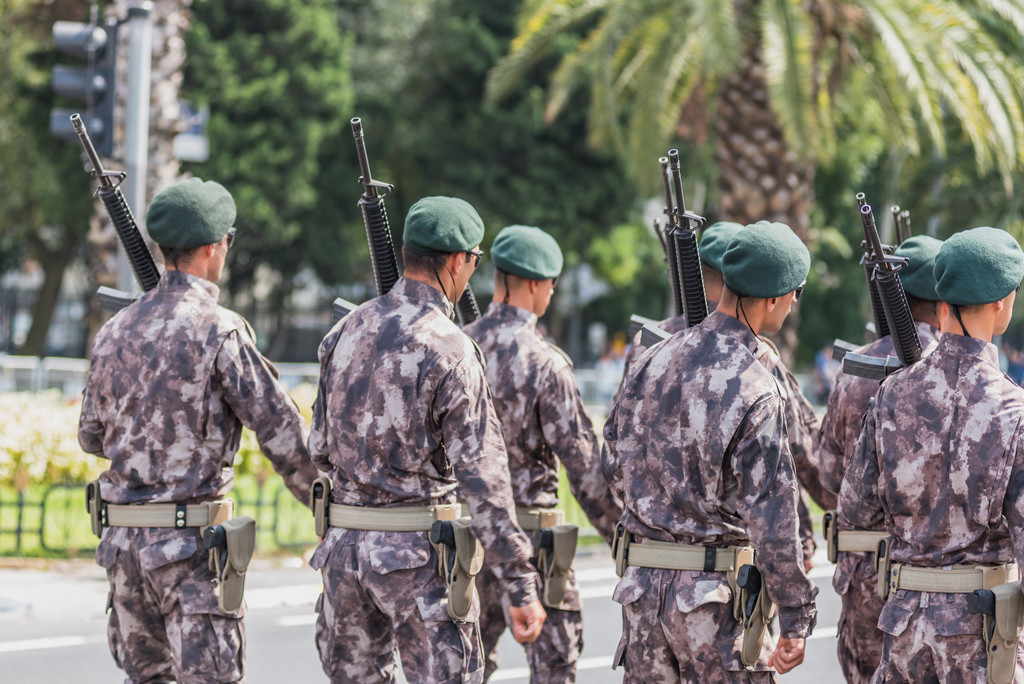 土耳其警察特别行动在土耳其伊斯坦布尔举行的8月30日土耳其胜利日