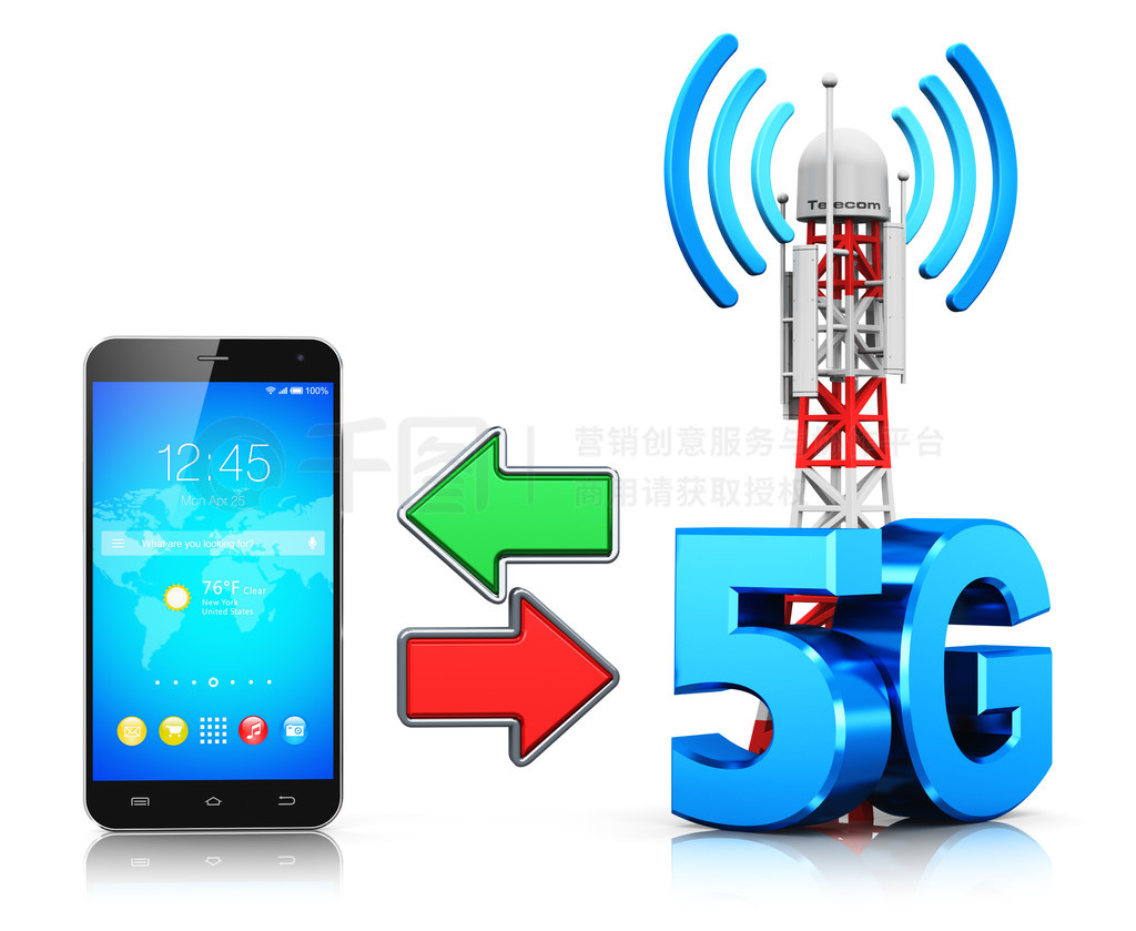  5G ַѵżҵִֻƶվӷ 3D Ⱦͼ 5G ־Ż־ڰɫϸ룬зЧ