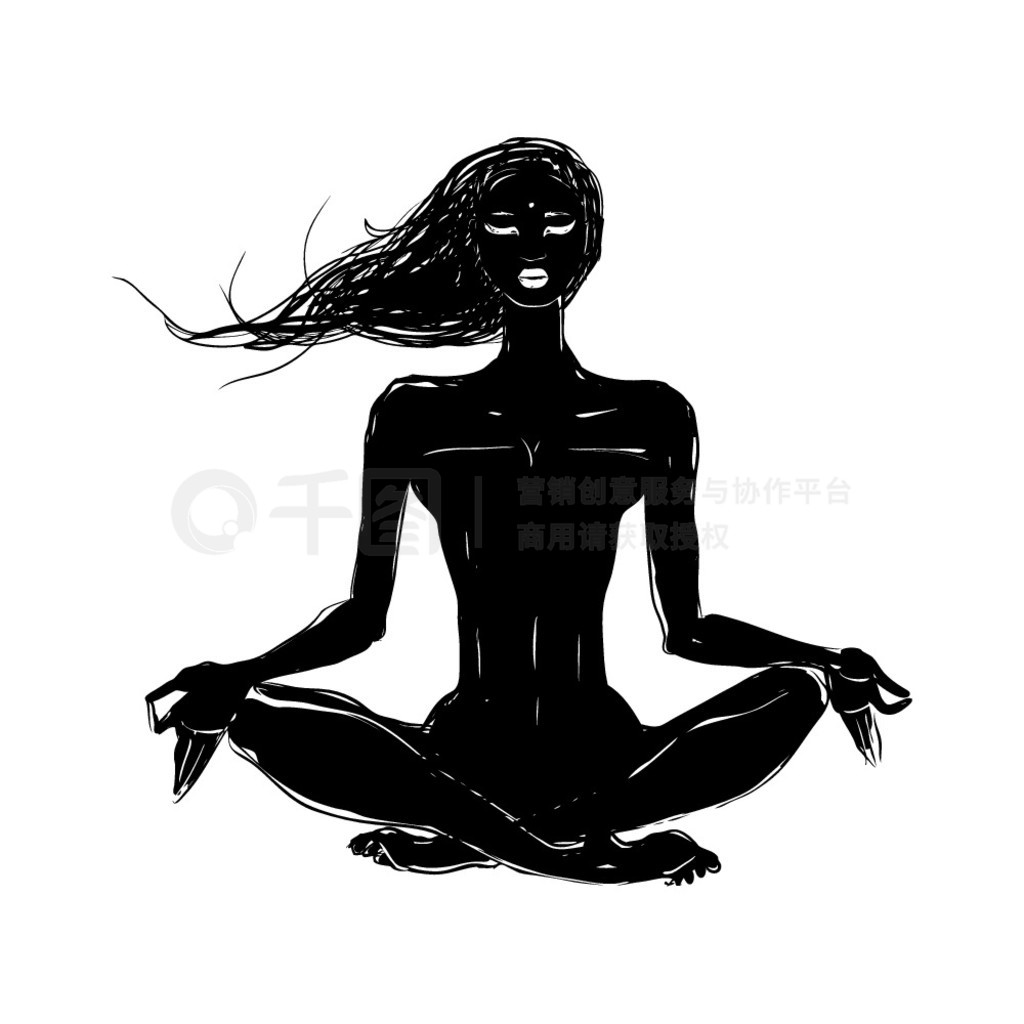 ٤ƵŮ٤ֻʸͼʽڤ롣Padmasana Ů˵ļӰ