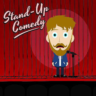 男性站起来喜剧演员卡通人物矢量图滑稽的家伙站起来喜剧演员卡通