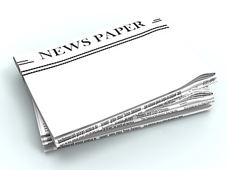 空白报纸与 <i>Copyspace</i> 显示新闻媒体标题空间