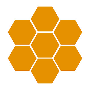 白色背景上的蜂<i>窝</i>图标。平面样式设计。蜂<i>窝</i>标志。
