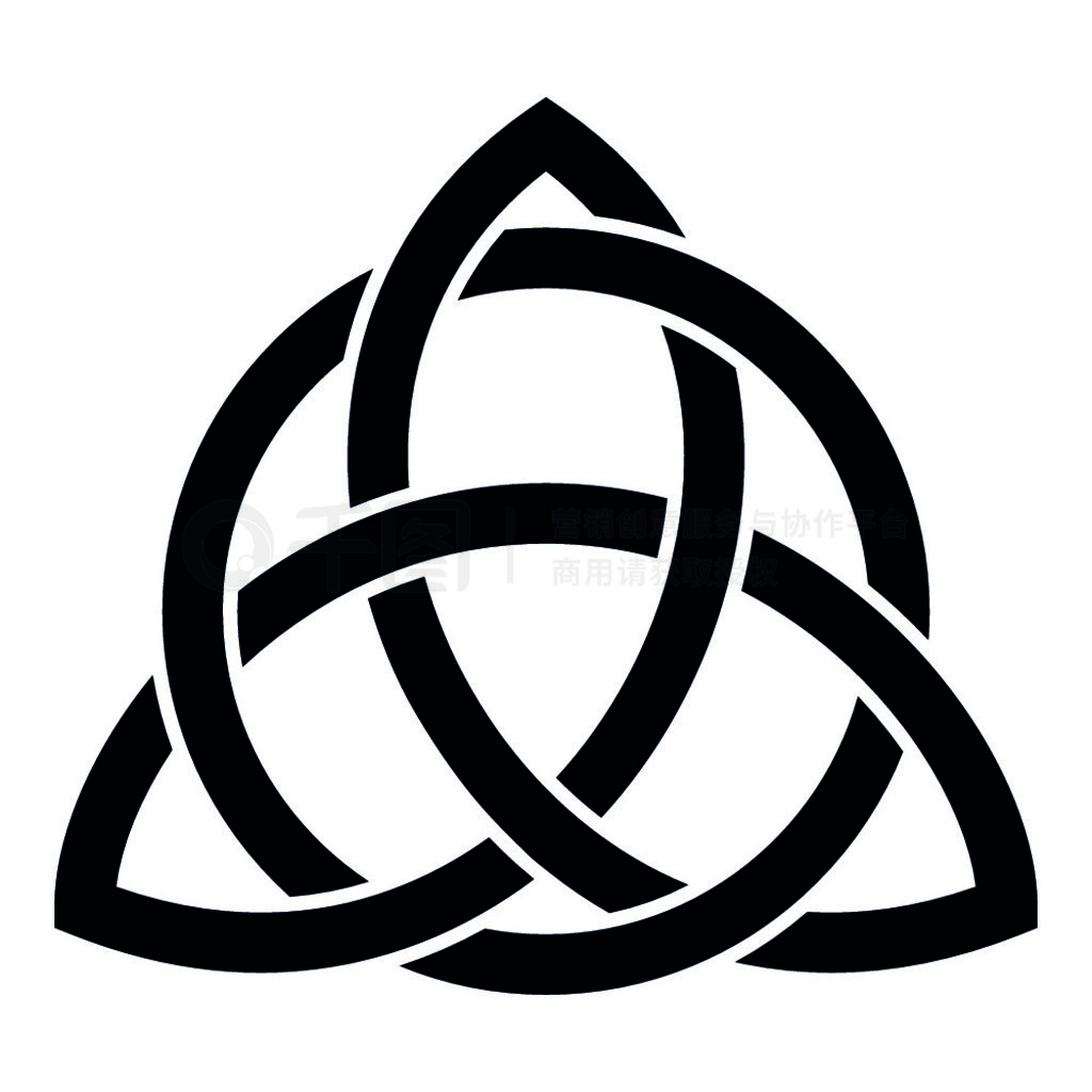 Triquetra in circle Trikvetr ״ Trinity ͼɫʸͼƽʽͼ