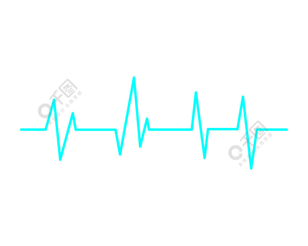 心跳心電圖圖標矢量徽標模板