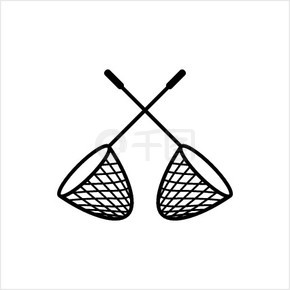 渔网图标 矢量艺术插图
