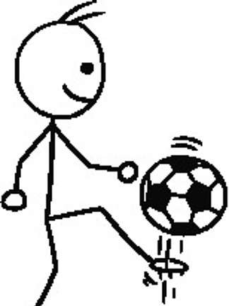 0卡通矢量火柴人足球运动员踢球,射门或传球009忍者设置矢量武士字符
