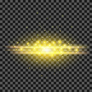 星光背景。星光背景。黄色发光<i>线</i>。速度运动效果。Sparcle 闪光小径