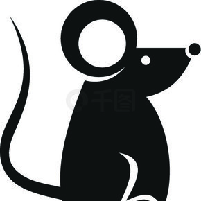 生肖鼠图标。用于在白色背景上隔离的网页设计的生肖鼠矢量图标的简单说明。生肖鼠图标，简单风格