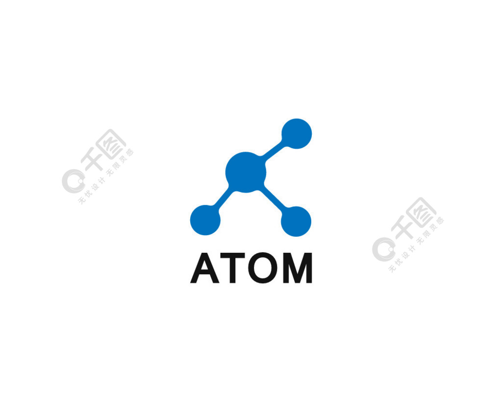 一组分子原子标志图标矢量设计