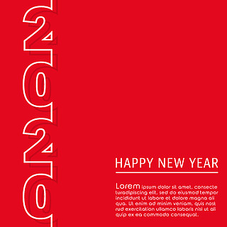 2020 年贺卡,传单,海报,小册子封面,排版或其他印刷产品的新年快乐