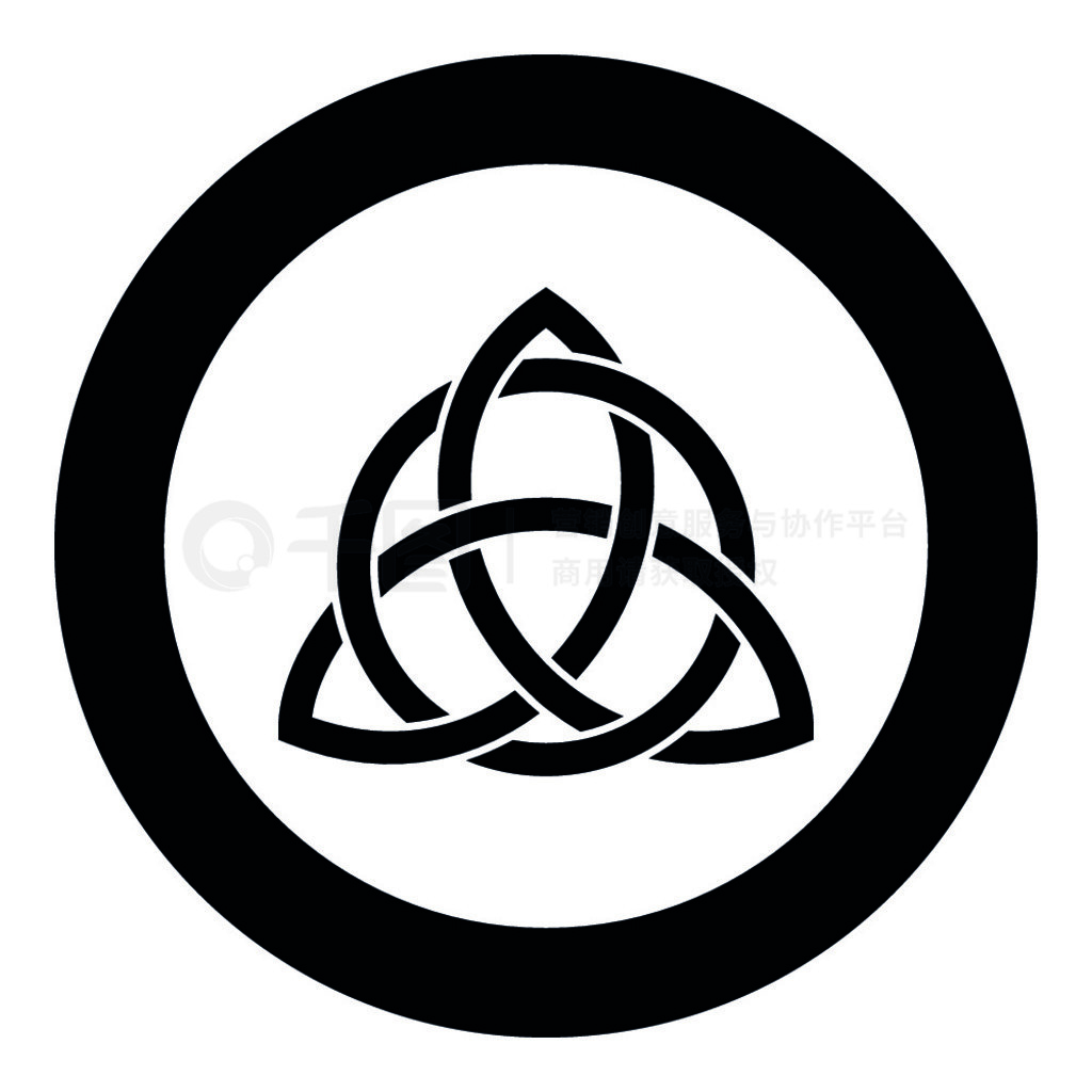 Triquetra Բ Trikvetr ״ Trinity ͼɫʸԲԲβͼƽʽͼTriquetra in circle Trikvetr ״ Trinity ͼ