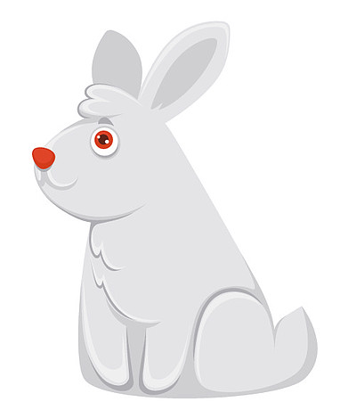 友好的野生动物,颜色不寻常可爱的白化兔子,毛茸茸的厚毛和红眼睛